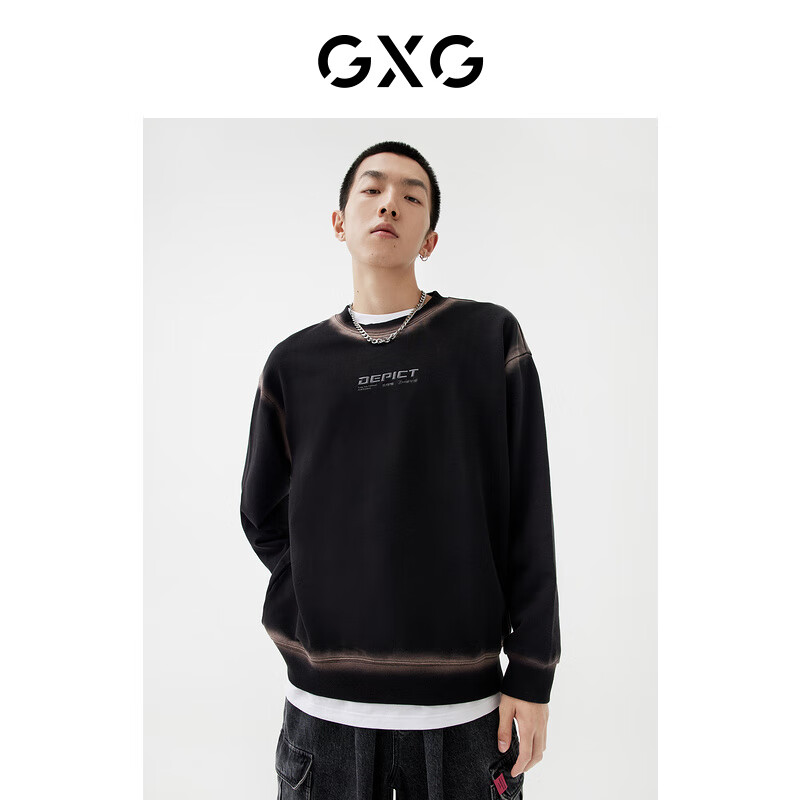 GXG男装22年春季新款商场同款春日公园系列圆领卫衣易穿搭 黑色 170/M怎么样,好用不?