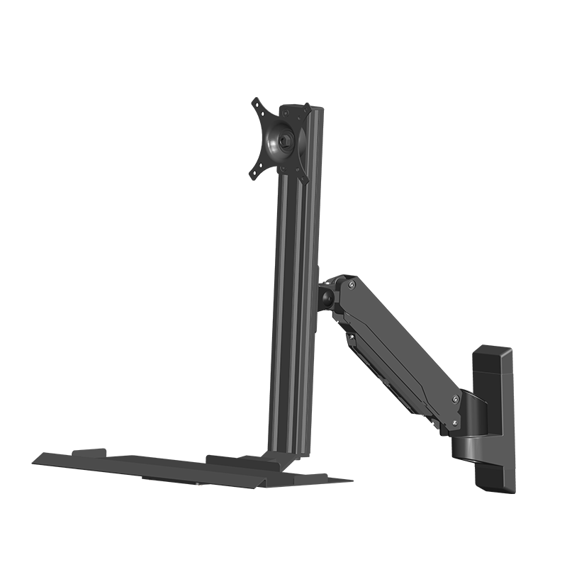 工业机电设备电脑屏幕架伸缩旋转一体机键盘鼠标托板折叠升降工作台 g