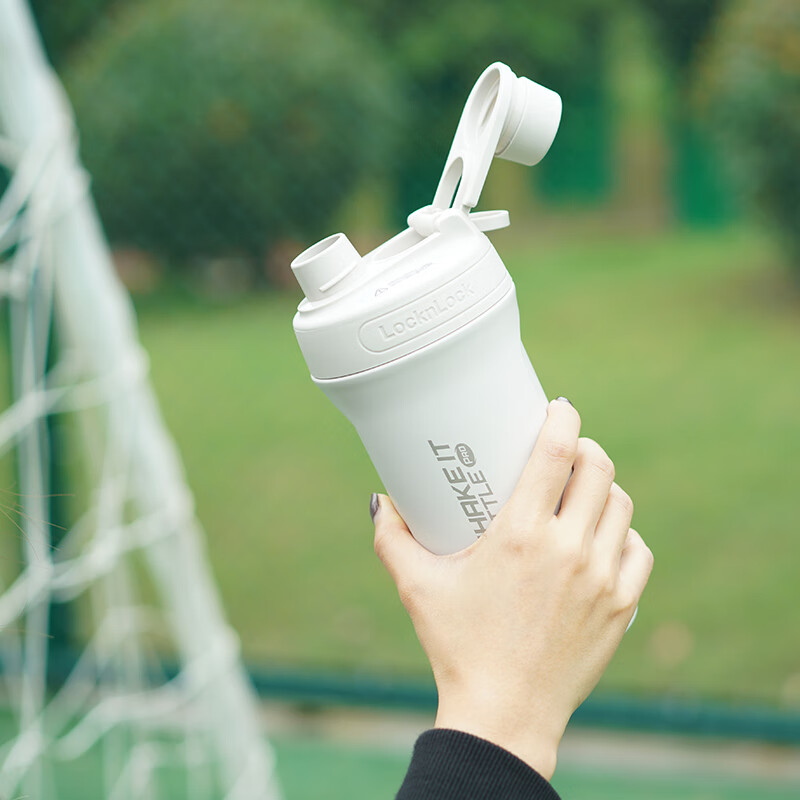 乐扣乐扣（LOCK&LOCK）沙沙保温杯便携提环大容量运动健身户外保温保冷杯开学军训水杯 LHC4276LGRY-浅灰 750ml