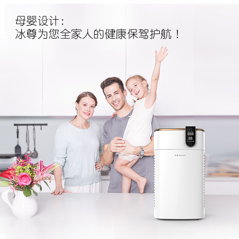 冰尊（BENSHION）空气净化器家用除甲醛巨无霸除菌率99.99%负离子2350万童锁宠物吸毛除粉尘静音P8 官方标配
