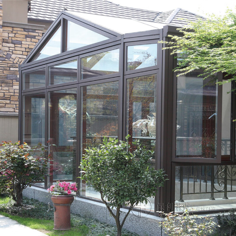 保利诺克别墅阳光房露台保温钢化玻璃庭院花房断桥铝合金封阳台落地平