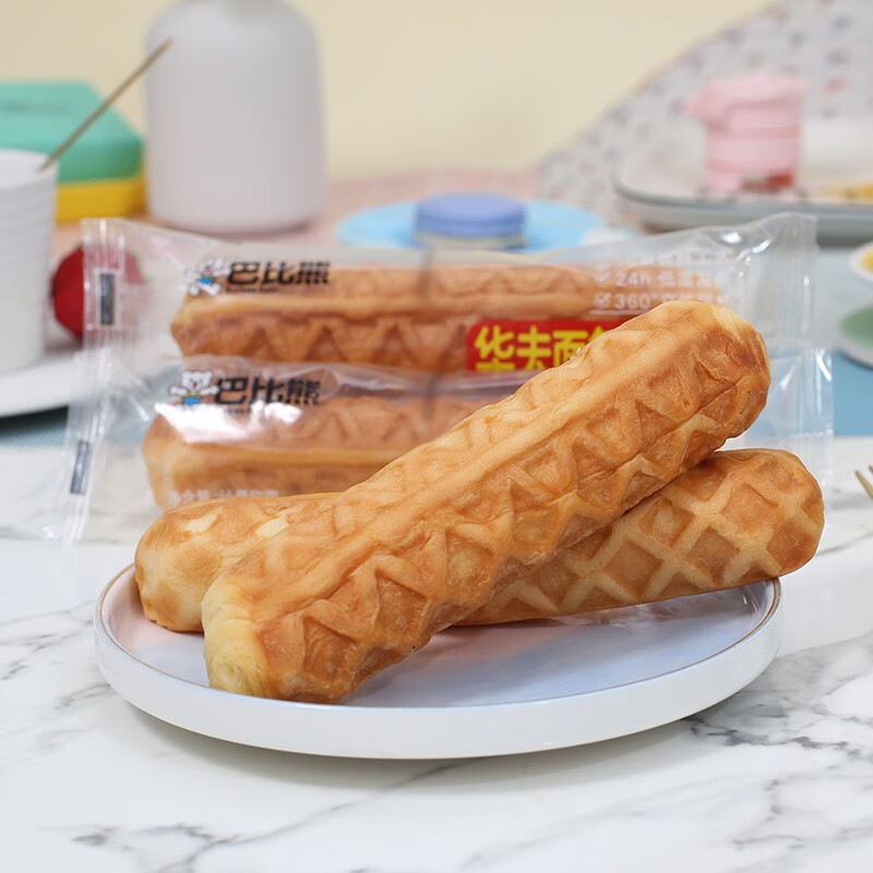 巴比熊华夫面包奶酪味华夫棒面包营养早餐休闲零食小吃宵夜 巴比熊
