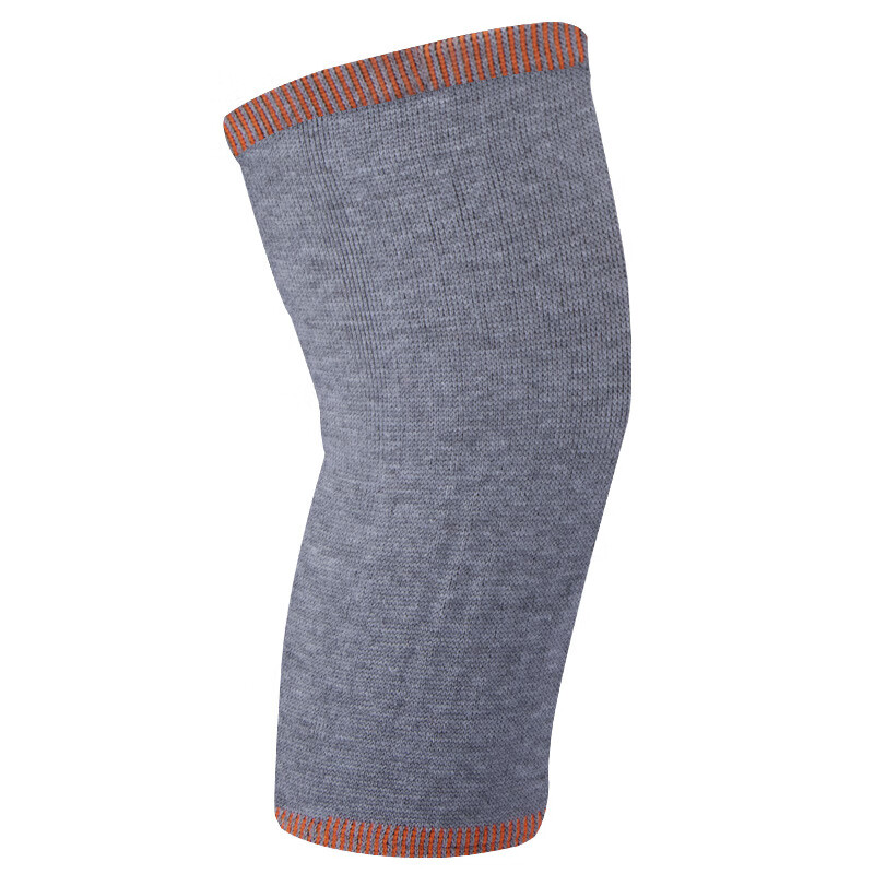 秋冬款发热针织护膝保暖运动男女士中老年人老寒腿半月板膝盖护具 橙