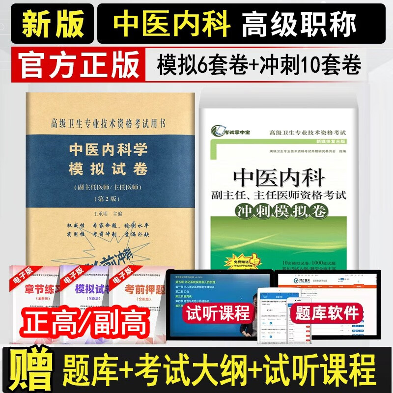 2024中医内科学副主任医师主任医师职称考试书中医内科正高副高考试资料用书 高级医师进阶模拟试卷+冲刺模拟卷卫生技术考试题库练习题真题题集