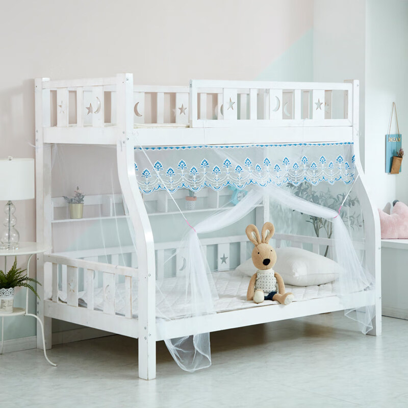 罔济上下床蚊帐蚊帐双层上下铺1.2m1.5米高低儿童梯形上下床0.