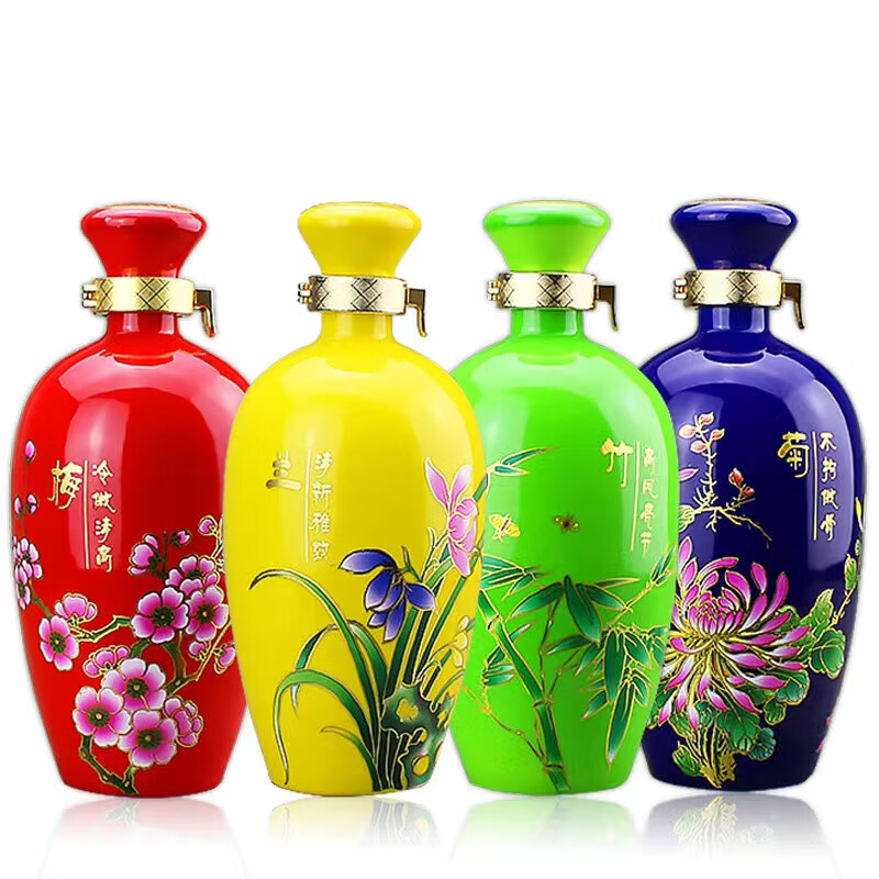 名普白酒整箱杏花村镇酒水53度粮食酒食梅兰竹菊原浆礼品酒500ml*4瓶