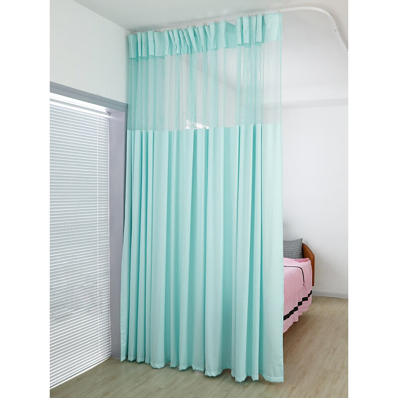 窗帘隔帘定制美容院隔断帘高精密不透人医院专用养生馆床帘拉帘 湖