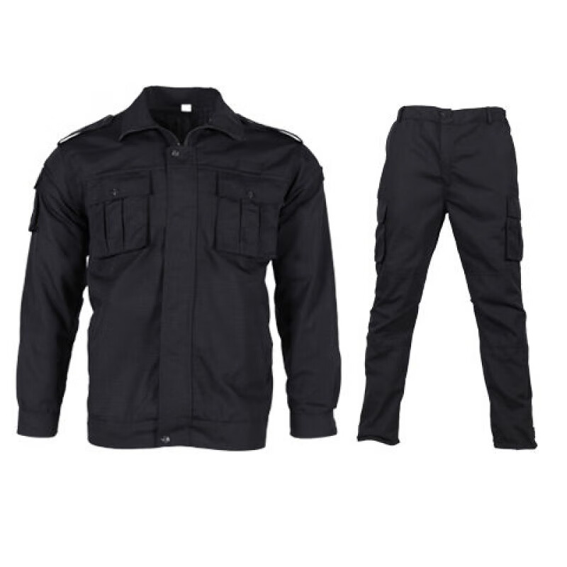 男保安物业制服耐磨战术作战训练服工作服装女 黑色套装(上衣加裤子)