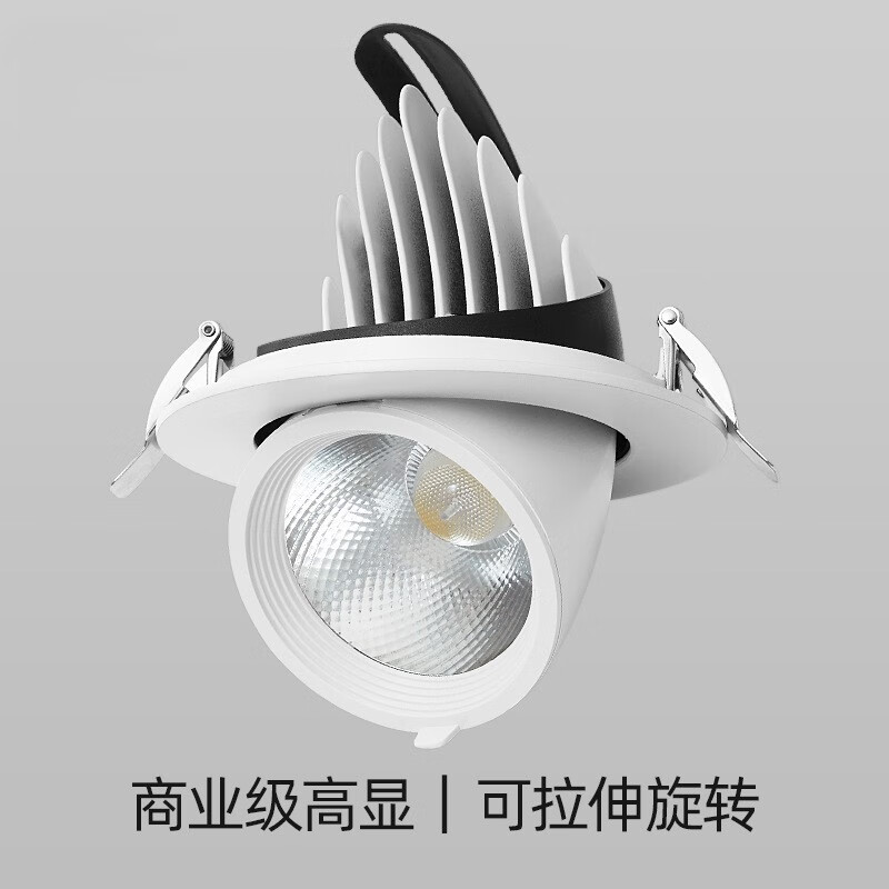 愛沐森（AIMUSEN）COB象鼻燈led洗墻射燈嵌入式天花燈家用客廳可調(diào)角度商用筒燈 7W （開孔75-80mm） 中性光
