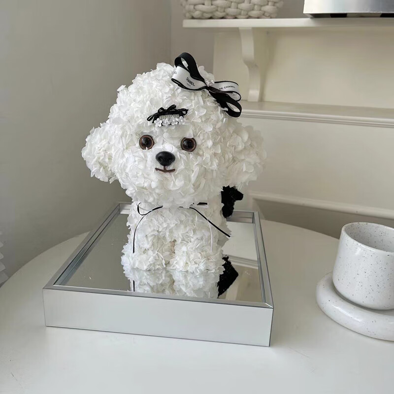 joyflower永生花比熊狗狗玫瑰花母亲节520情人节生日礼物纪念日送女友