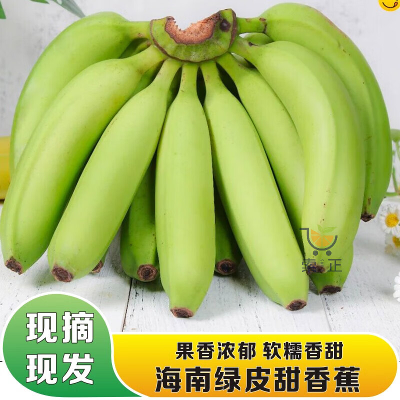 海南香蕉 自然熟正宗10斤甜糯青绿皮香蕉威尼斯芭蕉现摘新鲜孕妇应季水果 精选5斤装