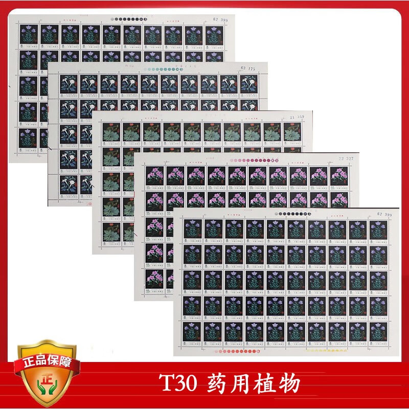 jt大版张 整版邮票 集邮  t30 药用植物