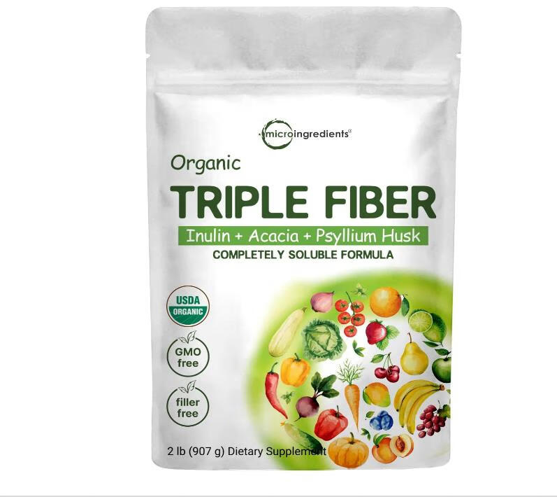 美国fiber纤维粉菊粉inulin可溶性纤维益生元控糖代餐肠胃消化 餐肠胃