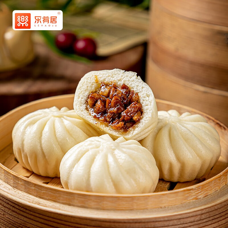 乐肴居 蜜汁叉烧包 儿童早餐蒸煮速食品小吃冷冻半成品面点