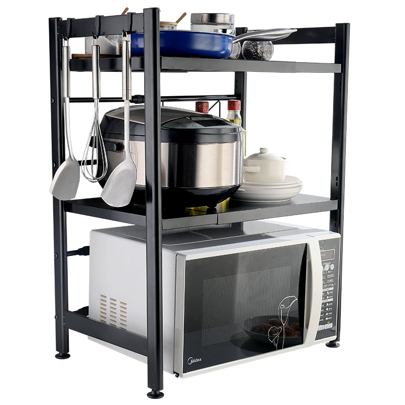四季沐歌（MICOE） 厨房置物架 微波炉架可伸缩三层加厚款高度可调节烤箱架子厨房收纳架 WB07-45SC3100016707436