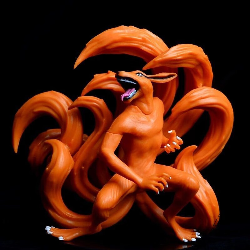 菲利捷九尾火影忍者手办尾兽九喇嘛鸣人八尾牛鬼摆件我爱罗一尾守鹤