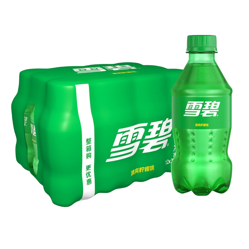 Sprite 雪碧 可口可乐（Coca-Cola）雪碧 Sprite 柠檬味 汽水 碳酸饮料 300ml*12瓶 整箱装