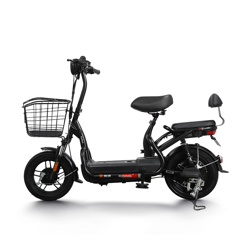 雅迪（yadea）电动车小飞侠新国标48V12AH锂电可提取电池电动车踏板电动自行车电瓶车黑色