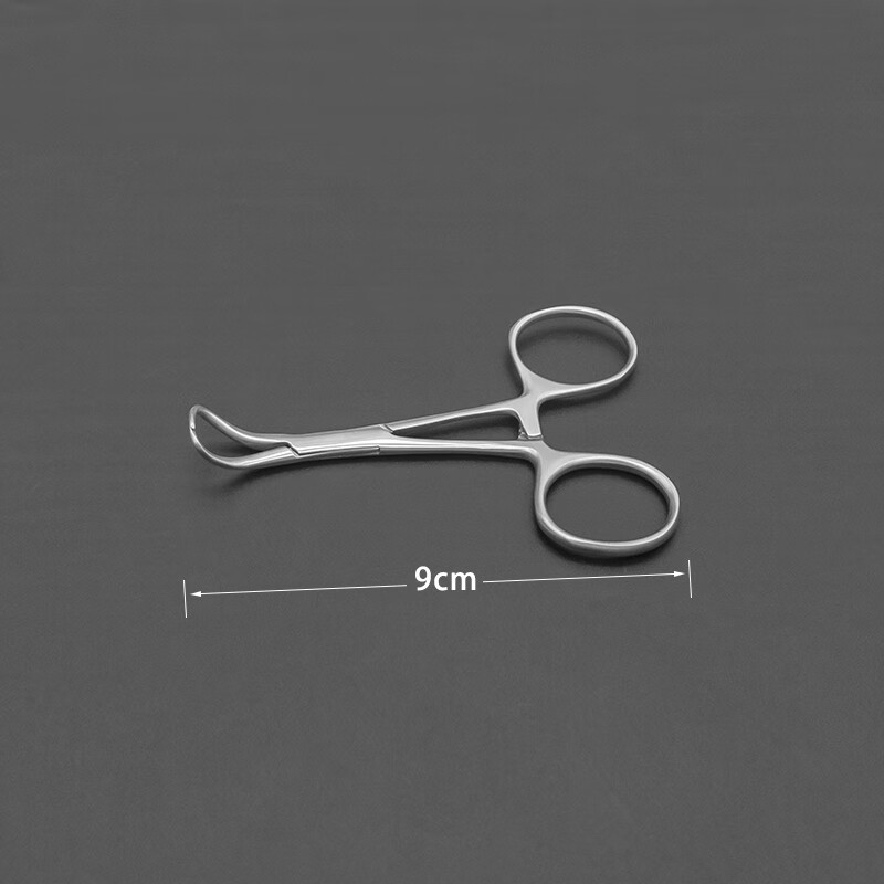 创巾钳布巾钳不锈钢帕巾钳镊尖头手术提拉固定夹持洞巾钳抓夹布钳 9cm