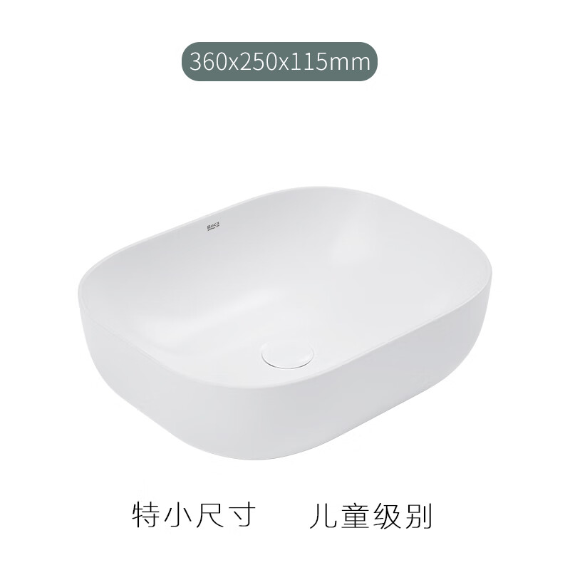 乐家卫浴roca台上盆家用卫生间 艺术碗盆简约陶瓷洗手盆洗脸面盆 360*
