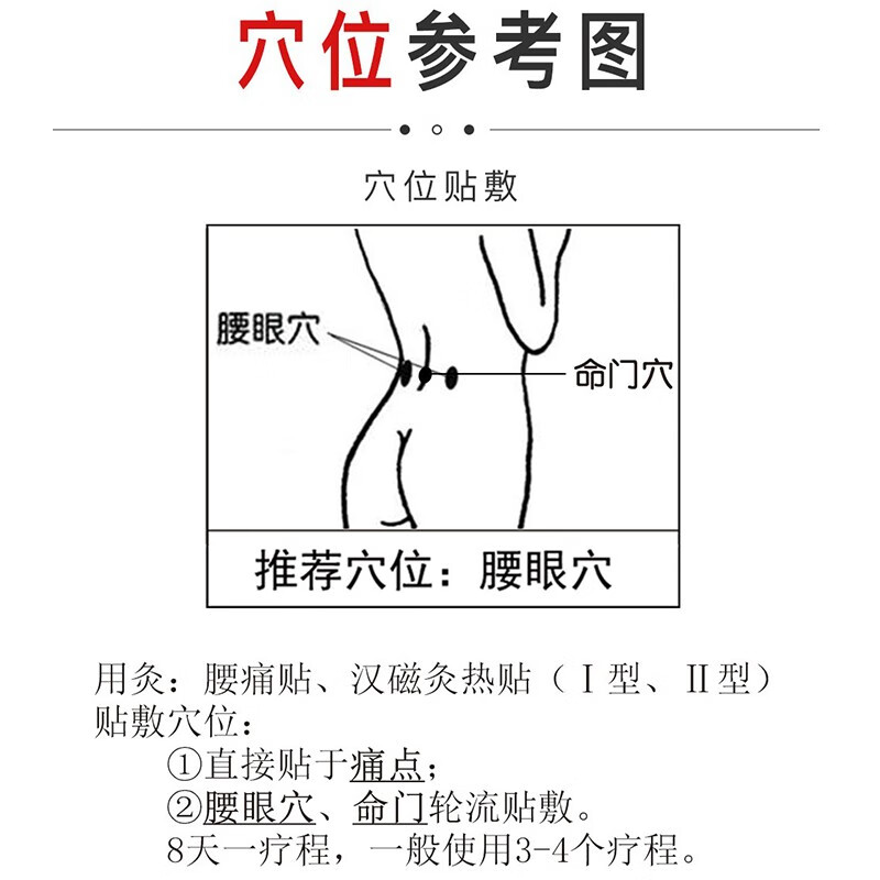 汉磁灸热贴HC-C腰痛贴适用于腰肌劳损腰椎间盘病变贴膏 【腰痛贴】1盒共2贴