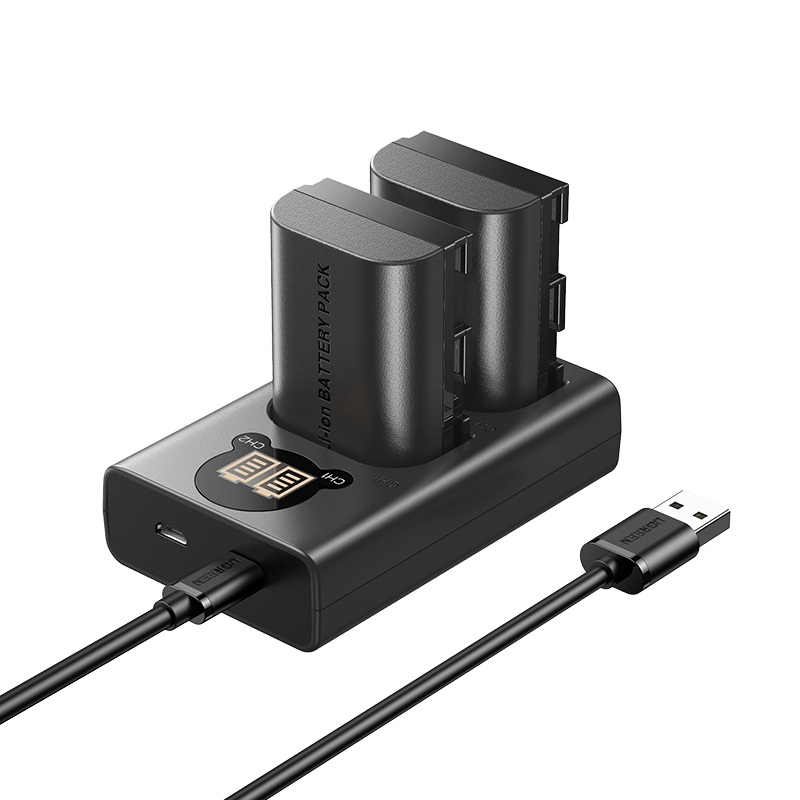 UGREEN 绿联 相机电池 适用LP-E6佳能 单反数码相机 2电池+1充电器 组合套装