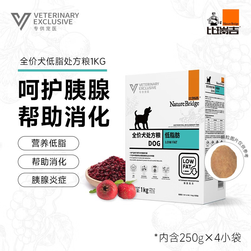 比瑞吉犬粮1kg低脂 胰腺炎 肾脏 胃肠道 呕吐狗粮皮肤 比瑞吉犬粮 低脂1kg怎么样,好用不?