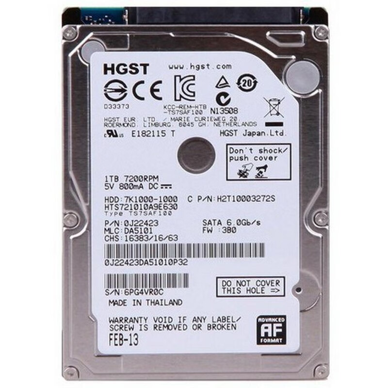 西部数据(wd) hgst 1tb 7200 sata3 笔记本硬盘9.