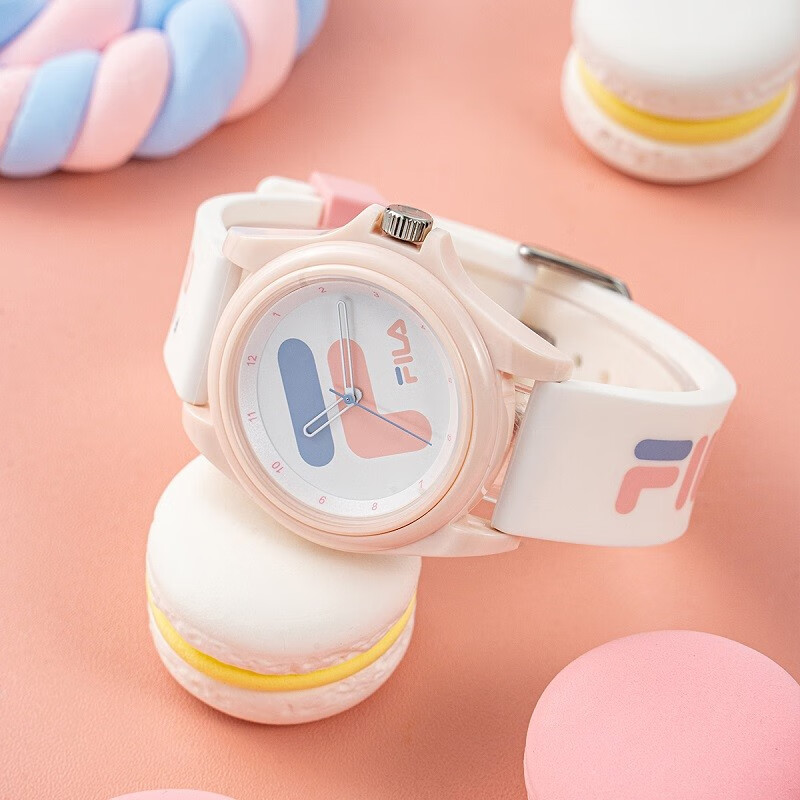 斐乐（FILA）手表时尚硅胶石英表男女情侣表学生防水腕表运动潮流男表6113 草莓粉FLM38-6113-025数字刻度