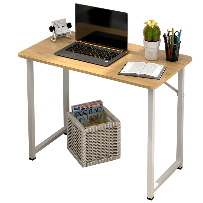 木以成居 电脑桌书桌台式家用现代简约简易写字桌子 黄梨木LY-1046Y