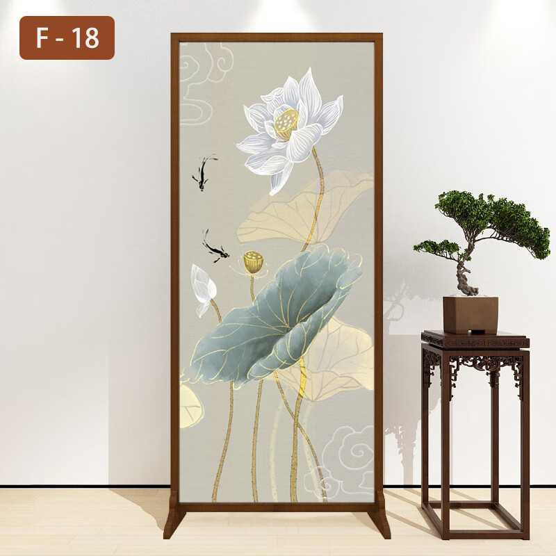 正对大门玄关屏风 新中式屏风隔断客厅进门遮挡正对大门玄关家用入户