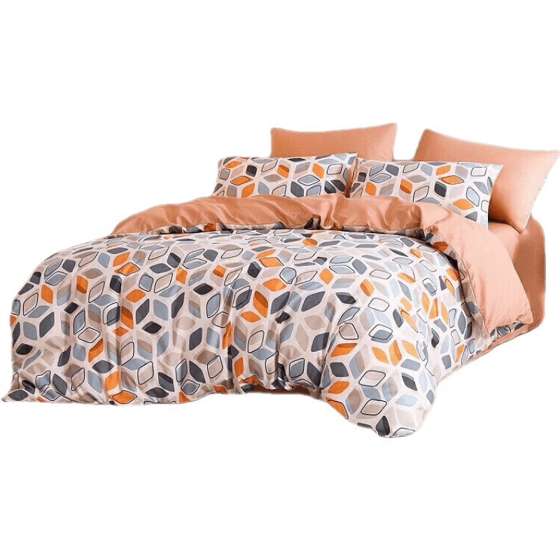 plus会员:乐蜗家纺 菱境 磨毛四件套 220*240cm