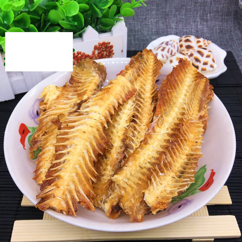 鱼骨头零食休闲小吃 香酥鱼排鱼刺即食鱼干货500g海鲜鱼骨粒 250g原味