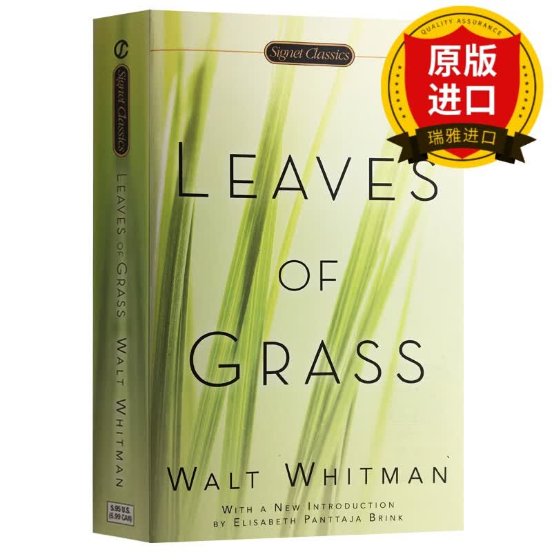 英文原版 Leaves of Grass 草叶集 英文版诗歌集 惠特曼浪漫主义诗集 Walt Whitman沃尔特&middot;惠特曼 进口英语文学书籍