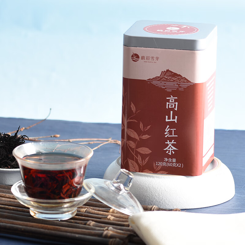 峨眉雪芽 红茶 峨眉山高山茶叶自饮罐装茶 120g