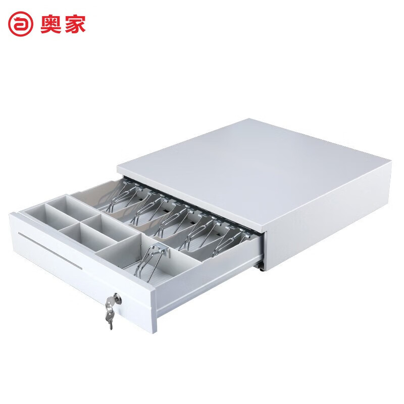 奥家钱箱带锁 收银箱 收款箱黑白色盒加厚接收银机三档锁智能钱箱通用款放钱盒子钱匣子 五格三挡（大钱箱)白色使用感如何?