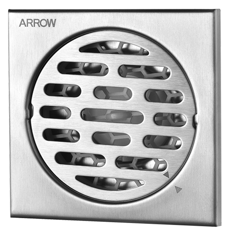 ARROW 箭牌卫浴 箭牌（ARROW）304不锈钢拉丝干湿区通用地漏 防虫防臭防返水大排量浴室阳台地漏
