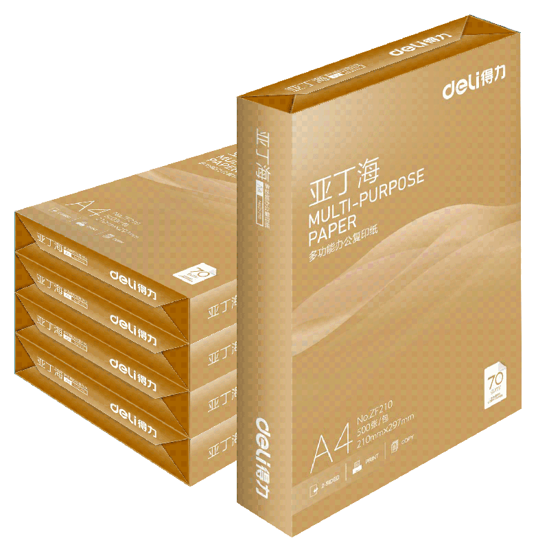 ������deli������A4��ӡֽ ˫��Ӻ�ӡֽ��ֽ �ݸ�ֽ �칫��ֽ  A4 5��/2500�š�����70g��