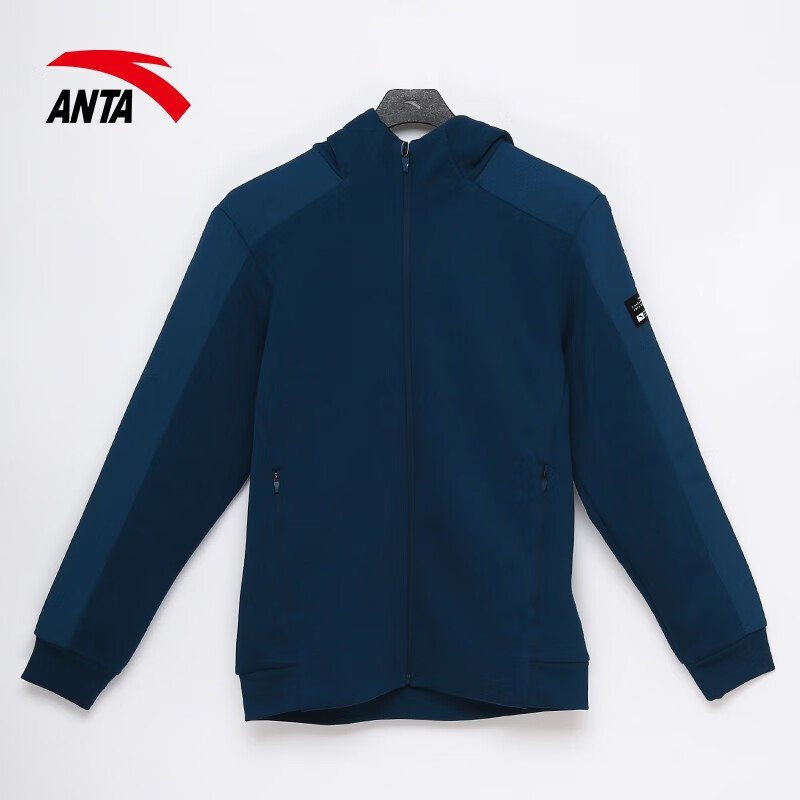 安踏加绒外套男运动服2020冬季新款舒适保暖开衫外套茄克男户外运动