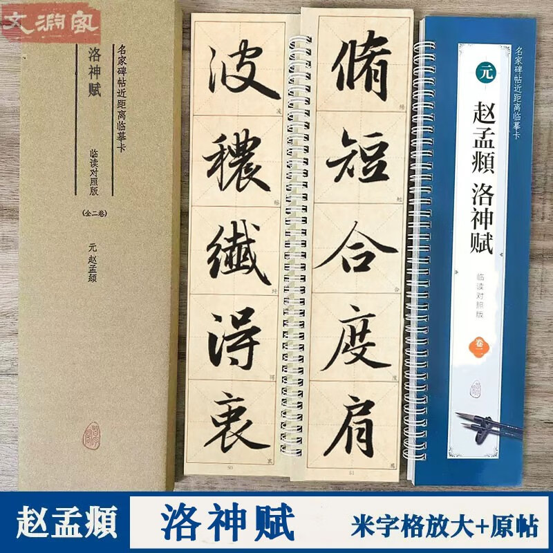 赵孟頫洛神赋 名家碑帖近距离临摹字卡(2