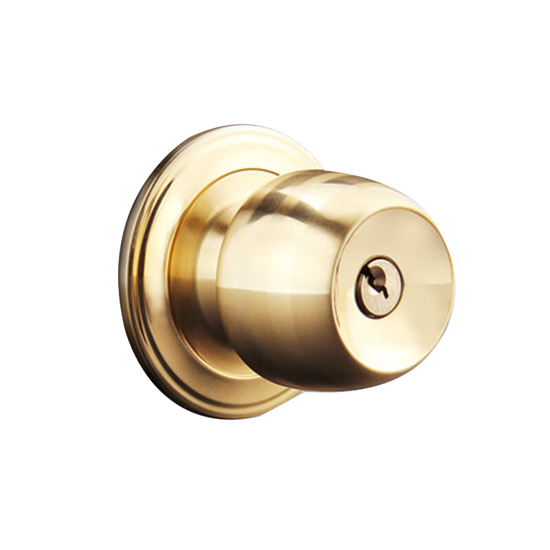 意利原子 球锁门锁球形锁不锈钢圆球锁 2001-5831金色 门边距70mm 厚度:35-55mm 通用性 带钥匙