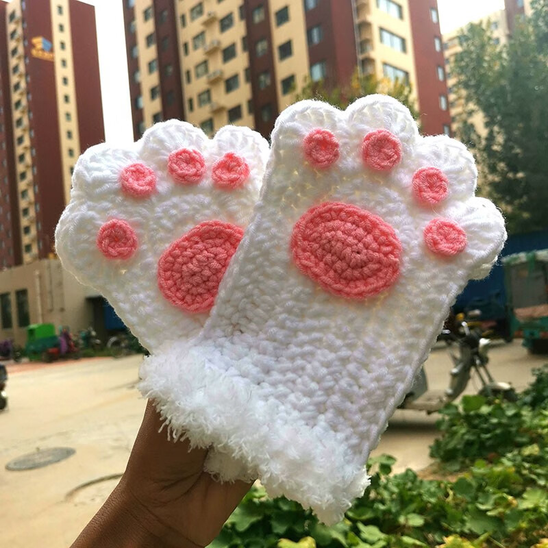 优悦居 自制手套diy手工编织玉桂狗成品材料包毛线团送礼男女友冬季