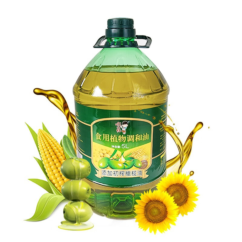 咗小鲜 橄榄调和油5L 含10%初榨橄榄油 食用植物调和油 5L/桶