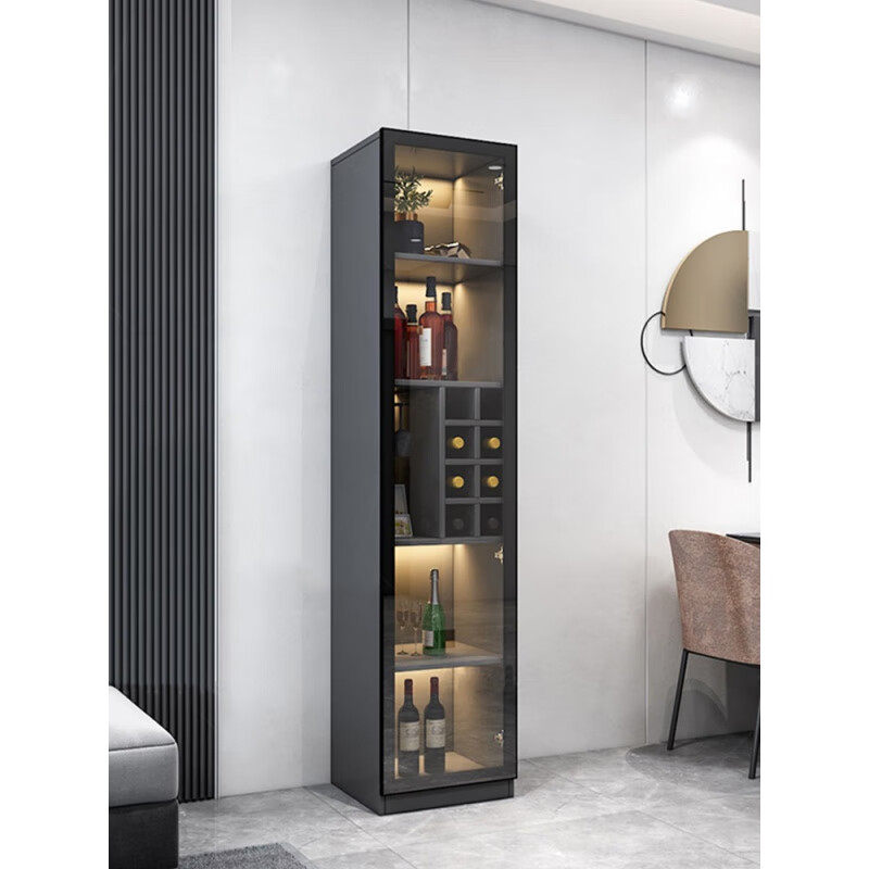 珀升酒柜置物架 洒柜玻璃小酒柜展示柜2024新款简约现代家用客厅靠墙