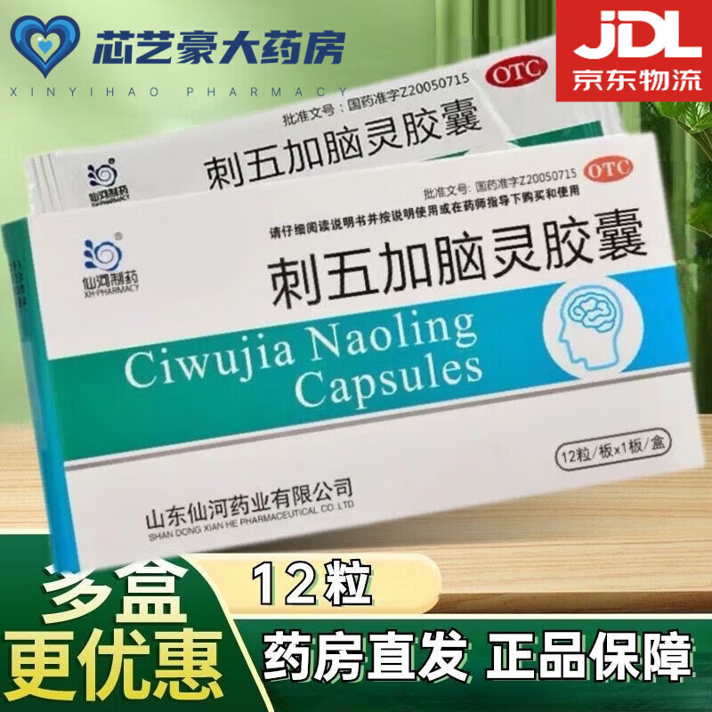 仙河制药 刺五加脑灵胶囊0.