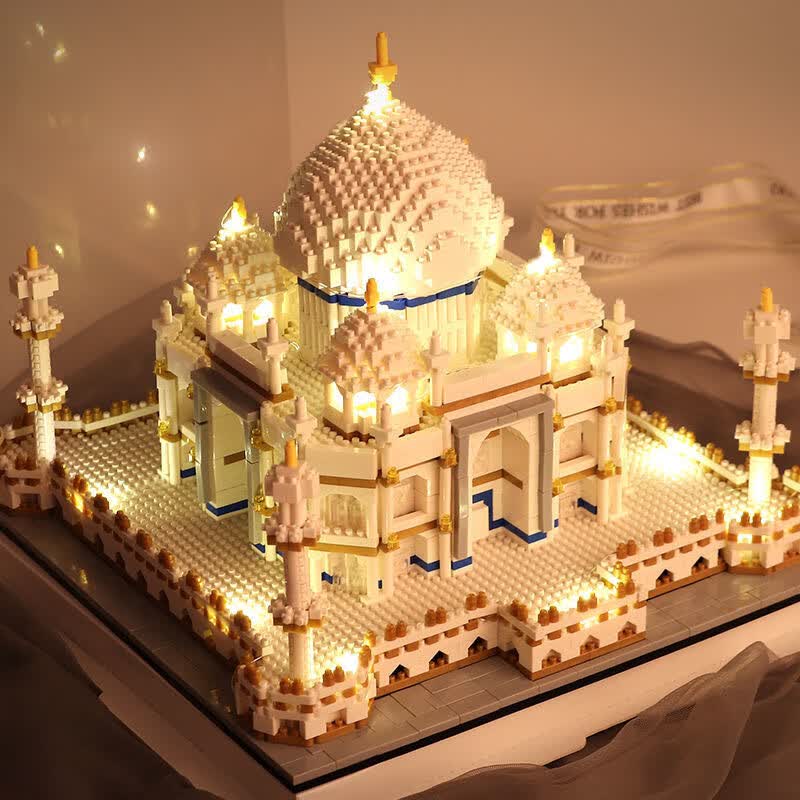 伟力兼容乐高积木泰姬陵男女孩拼装微颗粒高难度巨大建筑情侣生日礼物