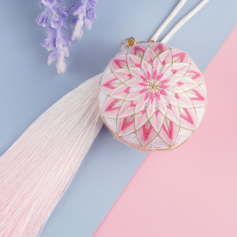 物藏堂 【新手入门】手鞠球diy材料包送男友车挂菊式小樱整卷线视频