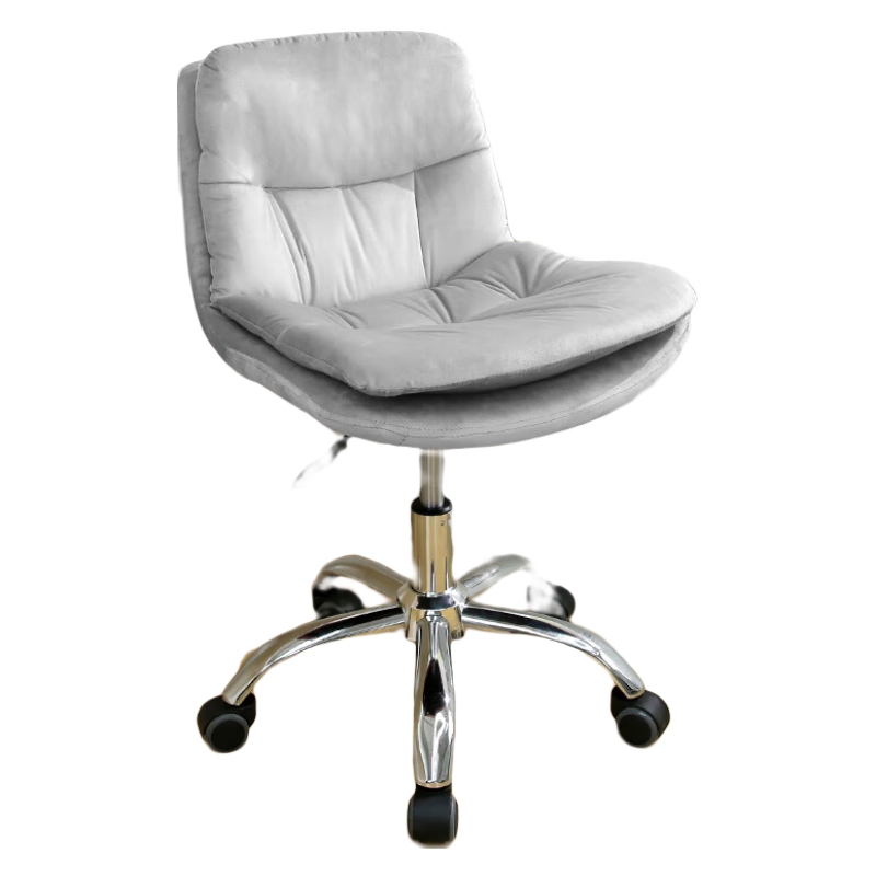 貝爾曼（berlman）吧臺(tái)椅凳子電腦椅子家用升降辦公椅可旋轉(zhuǎn)前臺(tái)椅洽談椅女生化妝椅 淺灰色