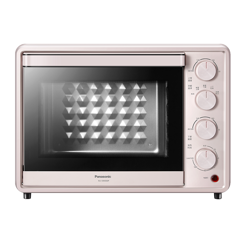 松下（Panasonic）斯里兰卡粉 30L大容量 电烤箱 上下独立控温  立体均匀烘烤 三段下拉门 NU-DM300PXPE