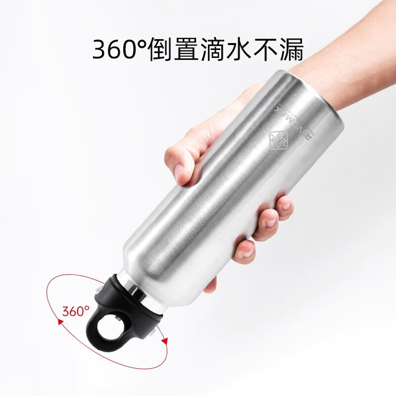 锐虎保温杯男士保冷杯单手开盖水杯瑞虎无螺纹车载大容量运动杯子 极地白-304不锈钢473ml